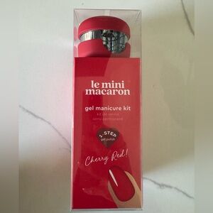 Le Mini Macaron Cherry Red Gel Manicure Kit LED Lamp Starter Set NEW
